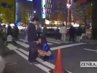 Subtitled Extreme Japanese Public Blowjob Naked Sushi