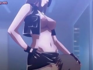 Animen prostituerad spelar med stor medlem