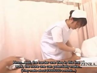 Subtitruota cfnm japoniškas seselė suteikia pacientas sponge vonia