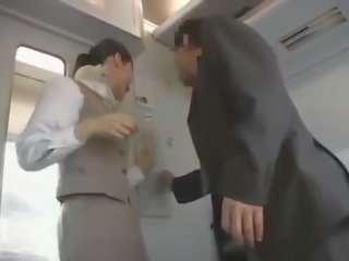 ญี่ปุ่น รถไฟ attendant ผู้หญิงใส่เสื้อผู้ชายไม่ใส่เสื้อ ระเบิด งาน dandy 140